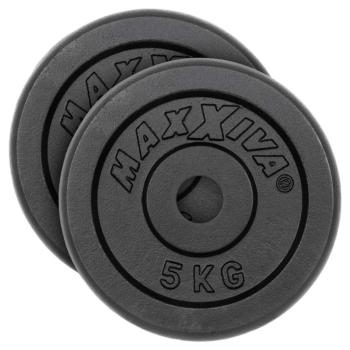 MAXXIVA Sada 2 závaží na činky celkom 10 kg, liatina, čiern