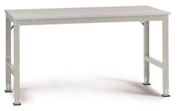 Manuflex AU4051.7035 Štandardný pracovný stôl UNIVERSAL, základné prevedenie  Farba: svetlo sivá