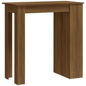 Barový stôl s úložným regálom hnedý dub 102 × 50 × 103,5 cm, 812968