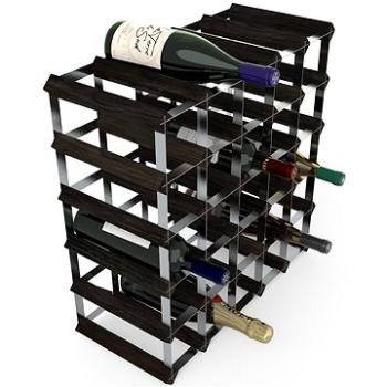 RTA stojan na 30 fliaš vína, čierny jaseň – pozinkovaná oceľ/rozložený (WINE0073)