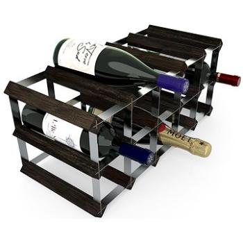 RTA stojan na 15 fliaš vína, čierny jaseň – pozinkovaná oceľ/rozložený (WINE0072)