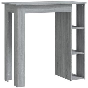 Barový stôl s regálom sivý sonoma 102 × 50 × 103,5 cm, 812964