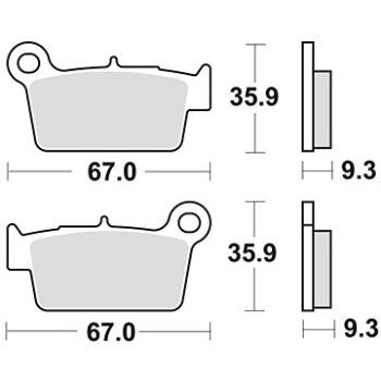 Braking brzdové doštičky (sinterová zmes CM46) (2 ks) M501 – 331 (M501-331)