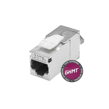 Sommer Cable RJ45 CAT.6a, IDC-female connector, Keystone Clip-In, silver-grey