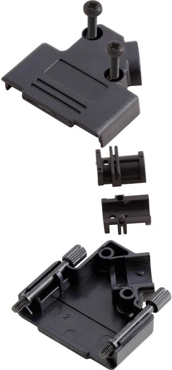 MH Connectors MHD45PPK-15-BK-K 6560-0107-12 D-SUB púzdro Pólov: 15 plast 45 ° čierna 1 ks