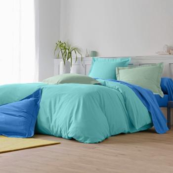 Blancheporte Jednofarebná posteľná súprava zn. Colombine z polycotonu oceán obliečka na prikrývku140x200cm