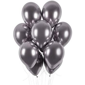 Balóniky chrómované 50 ks vesmírno sivé lesklé – priemer 33 cm (8021886129007)