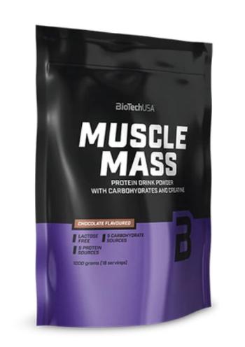 BioTechUSA MUSCLE MASS (sáčok) jahoda 1000 g