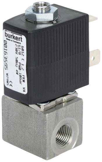 Bürkert priamo riadený ventil 163596 6012 24 V/DC Materiál puzdra nerezová ocel Tesniaci materiál FKM 1 ks