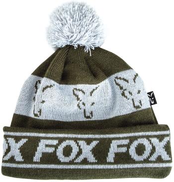 Fox čiapka green silver lined bobble