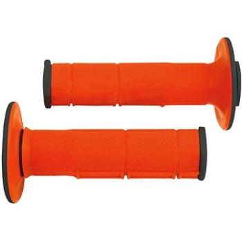 RTECH gripy Racing dvojvrstvové, mäkké, oranžovo-čierne, pár, dĺžka 116 mm (M003-62)