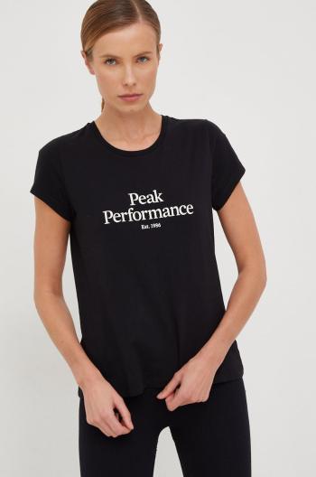 Bavlnené tričko Peak Performance biela farba