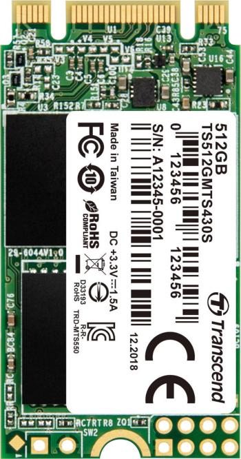 Transcend 430S 512 GB interný SSD disk SATA M.2 2242 M.2 SATA 6 Gb / s Retail TS512GMTS430S