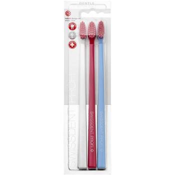 SWISSDENT Whitening Extra Soft Trio Pack (white, pink, light blue) (7640126195544)