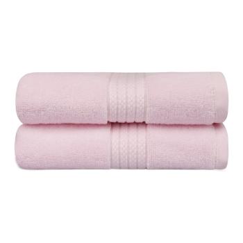 Sada 2 ružových uterákov do kúpeľni Mira, 90 x 50 cm