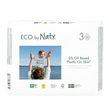 Naty Nature Babycare Midi 4-9 kg 30 ks,ECO BY NATY Plienky jednorazové 3 (4-9 kg) 30 ks