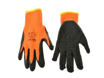 Pracovní zimní rukavice vel. 9 oranžové