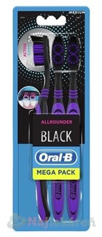 Oral-B BLACK ALLROUNDER Medium, 3ks zubných kefiek