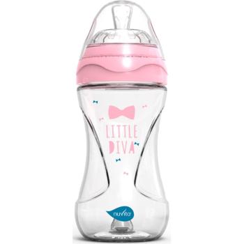 Nuvita Glass bottle Pink dojčenská fľaša Glass/Pink 240 ml