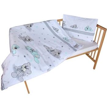 New Baby 2-dielna posteľná bielizeň 90/120 cm sivý medvedík (8596164051740)
