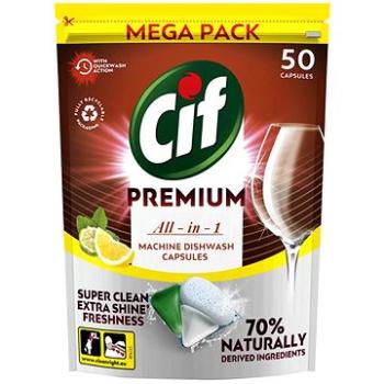 CIF Premium Clean All in 1 Lemon & Bergamot tablety do umývačky 50 ks (8710522794586)