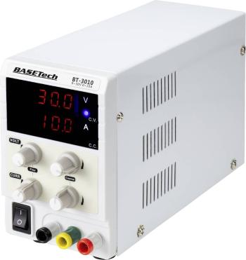 Basetech BT-3010 laboratórny zdroj s nastaviteľným napätím  0 - 30 V/DC 0 - 10 A 300 W zásuvka 4 mm kompaktná forma Poče