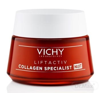 Vichy Liftactiv Collagen Specialist Nočný Krém Proti Vráskam A Strate Kolagénu V Pleti 50 Ml