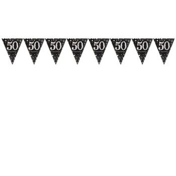 Girlanda vlajky 50 rokov - narodeniny - happy birthday - 400 cm (13051637330)