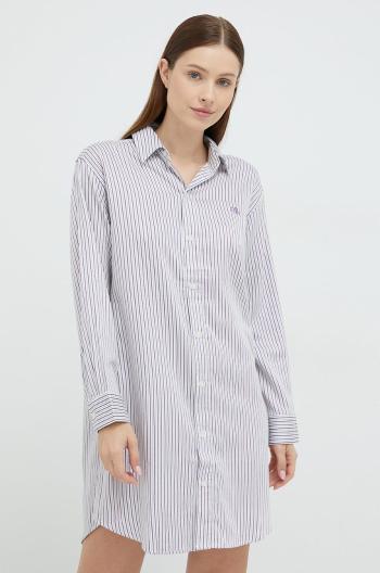 Nočná košeľa Lauren Ralph Lauren dámska, fialová farba,