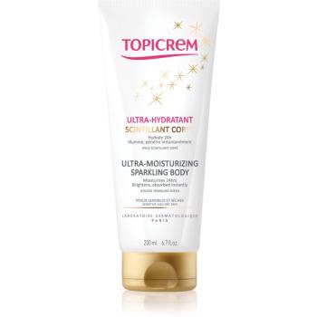 Topicrem UH BODY Ultra-Moisturizing Sparkling Body intenzívne hydratačné telové mlieko s trblietkami 200 ml