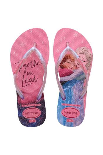 Detské žabky Havaianas SLIM PRINCESS ružová farba