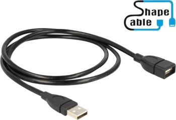 Delock #####USB-Kabel USB 2.0 #####USB-A Stecker, #####USB-A Buchse 1.00 m čierna flexibilný kábel labutí krk