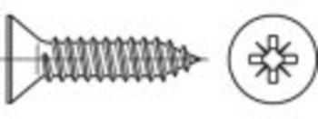 TOOLCRAFT TO-5377395  zapustené skrutky so zápustnou hlavou  13 mm krížová dražka Philips  ISO 7050  nerezová ocel A2 10