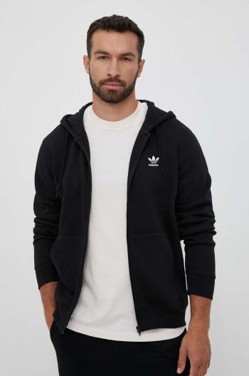 Mikina adidas Originals pánska, čierna farba, s kapucňou, jednofarebná