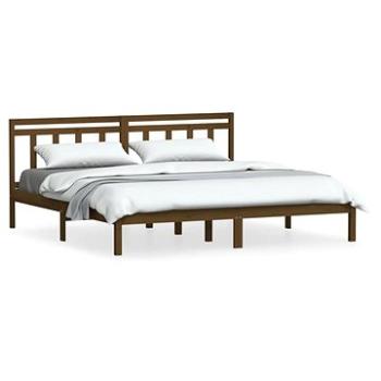 Rám postele medovo hnedý masívne drevo 180 × 200 cm Super King, 3100607