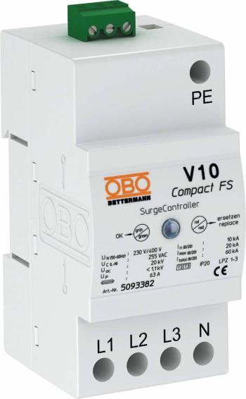 OBO Bettermann 5093382 V10 COMPACT-FS zariadenie s prepäťovou ochranou   10 kA  1 ks