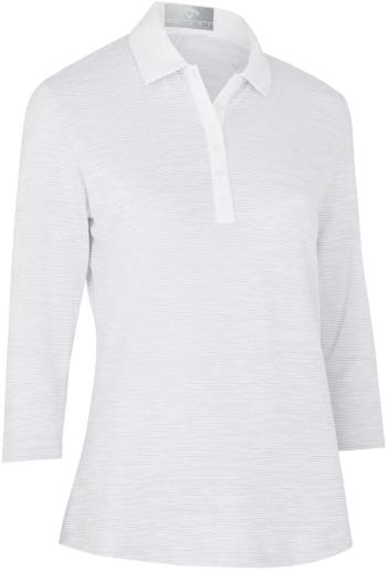 Callaway Space Dye 3/4 Sleeve Womens Brilliant White L Polo košeľa