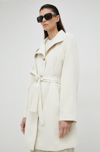 Kabát Bruuns Bazaar dámsky, béžová farba, prechodný