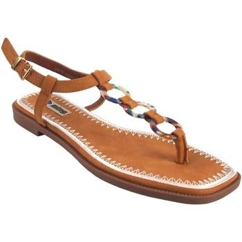 MTNG  Univerzálna športová obuv Dámske sandále MUSTANG 50672 kožené  Hnedá