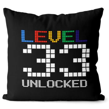 Vankúš Level unlocked (vek: 33, Velikost: 40 x 40 cm)