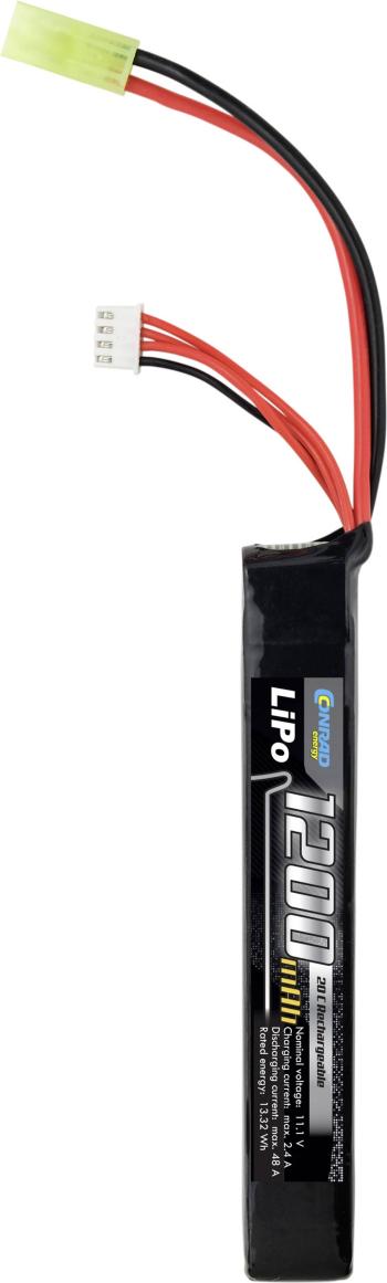 Conrad energy akupack Li-Pol 11.1 V 1200 mAh Počet článkov: 3 40 C SoftCase mini Tamiya