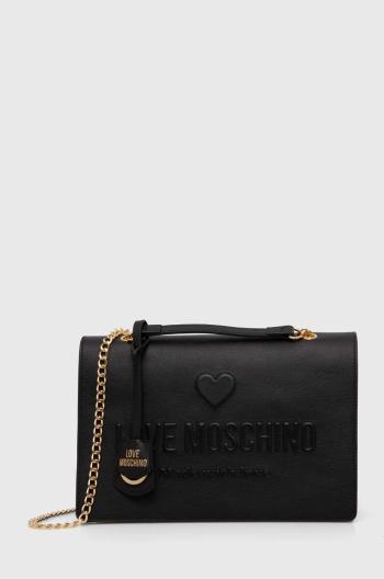 Kožená kabelka Love Moschino čierna farba, JC4113PP1LL1000A