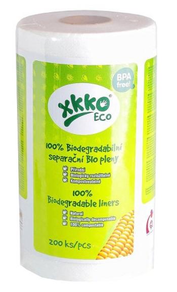 Xkko ECO - 100% biodegradabilné separačné plienky - rolka 200 ks