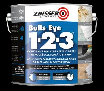 ZINSSER BULLS EYE 1-2-3- Blokátor škvŕn a adhézny základný náter biela 2,5 L