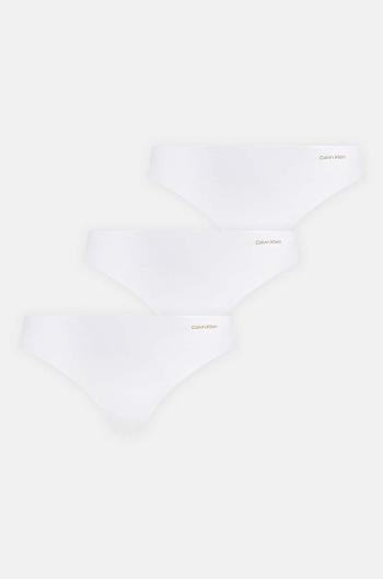 Tangá Calvin Klein Underwear 3-pak biela farba