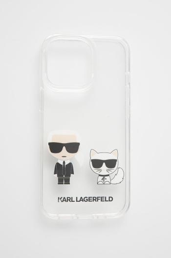 Puzdro na mobil Karl Lagerfeld iPhone 13 Pro priehľadná farba