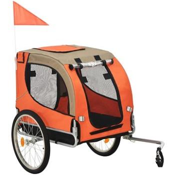 Shumee Vozík za bicykel pre psa oranžovo-hnedý (8718475718086)