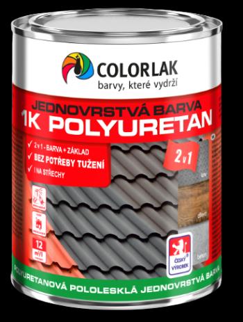 COLORLAK 1K POLYURETÁN U2210 - Jednozložková polyuretánová farba RAL 9005 - čierna 0,6 L