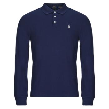 Polo Ralph Lauren  POLO COUPE AJUSTEE SLIM FIT EN COTON STRECH MESH  Polokošele s dlhým rukávom Námornícka modrá