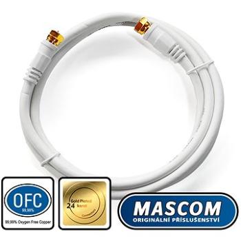 Mascom koaxiálny kábel 7676-015W, konektory F 1,5 m (M17d)